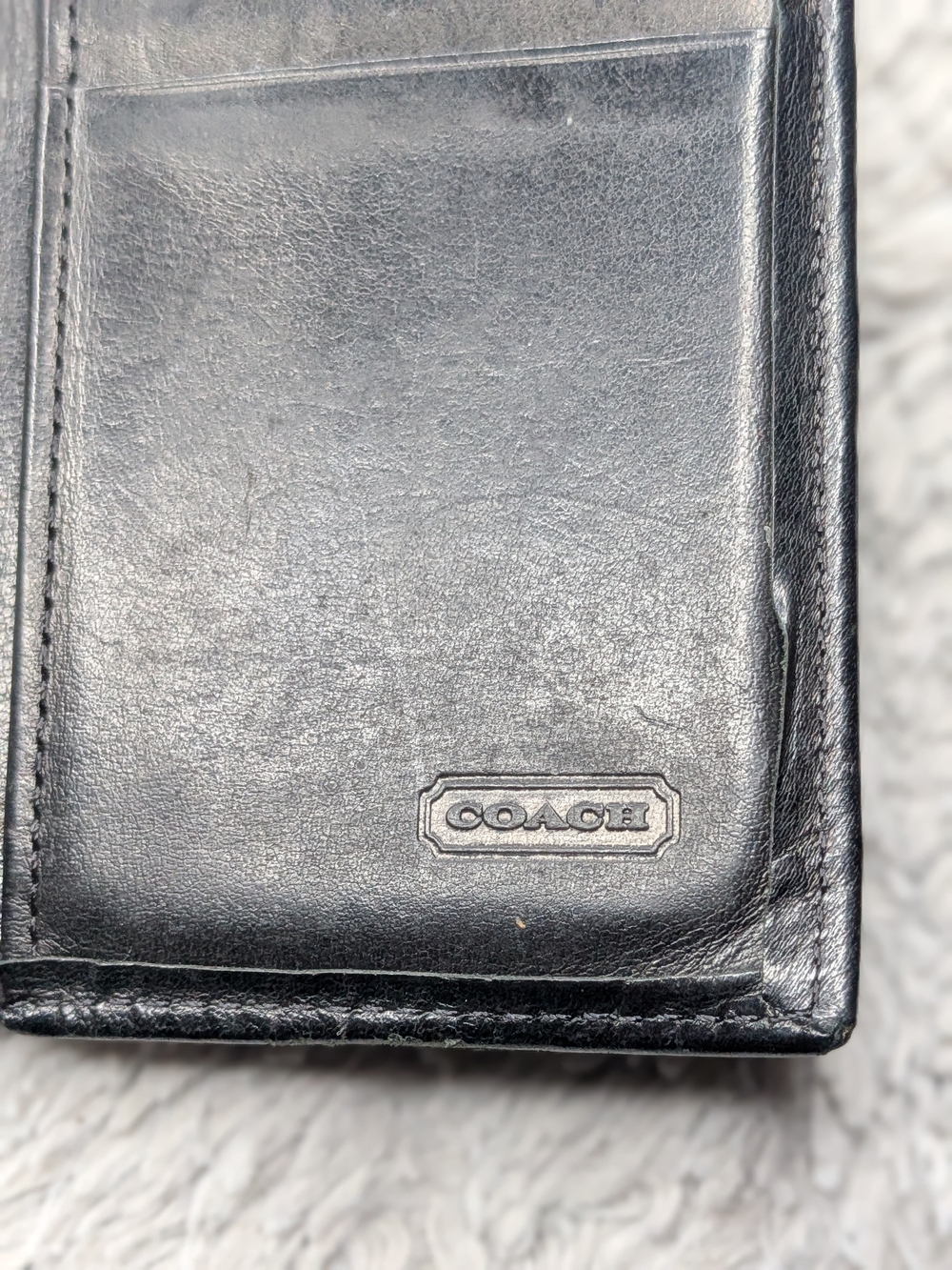 Coach Black Leather Men’s Trifold Wallet
